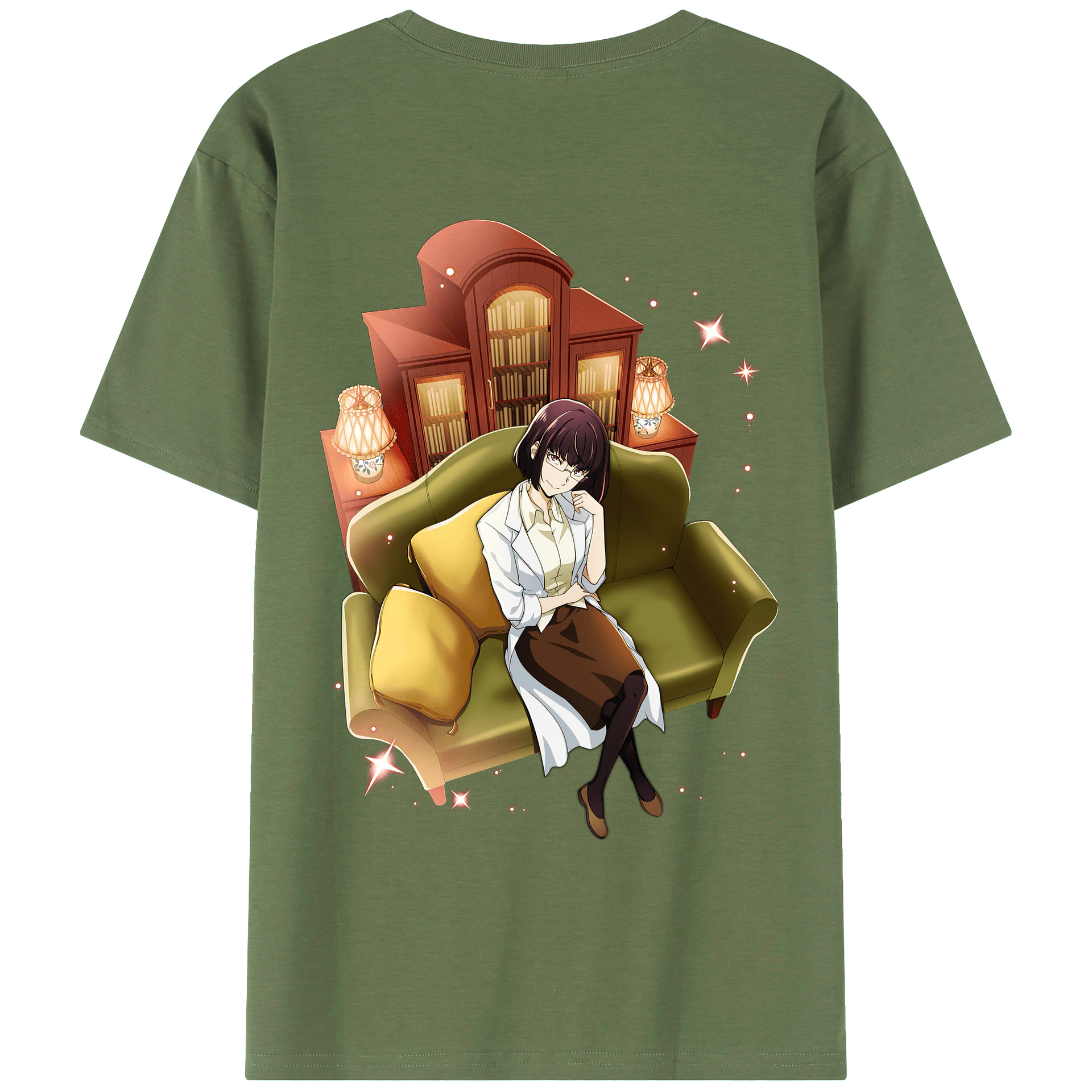 （画像用） 文豪ストレイドッグス Bungo Stray Dogs 綿100％ メンズ半袖Tシャツ（バックプリント） 通気性